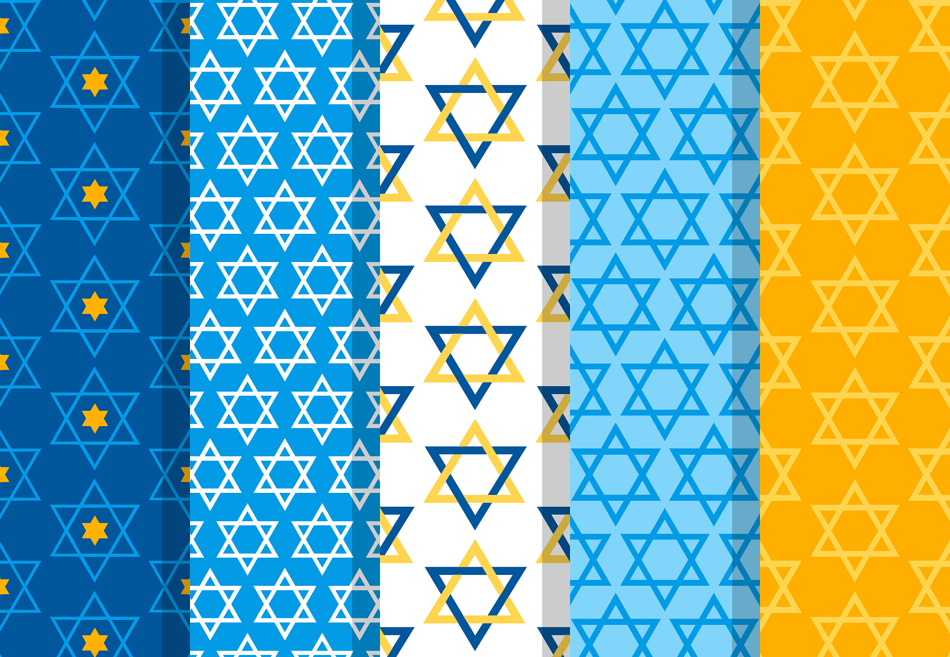 Patterns incorporating the Star of David symbol